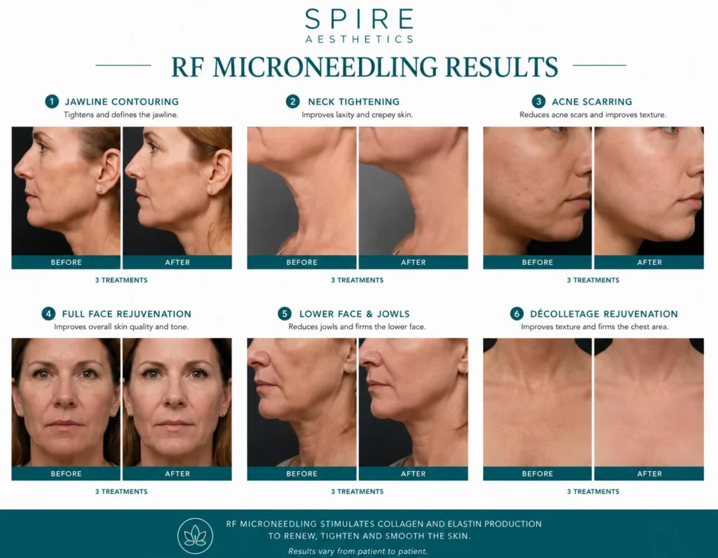 RF Microneedling Skin tightening Hadleigh results
