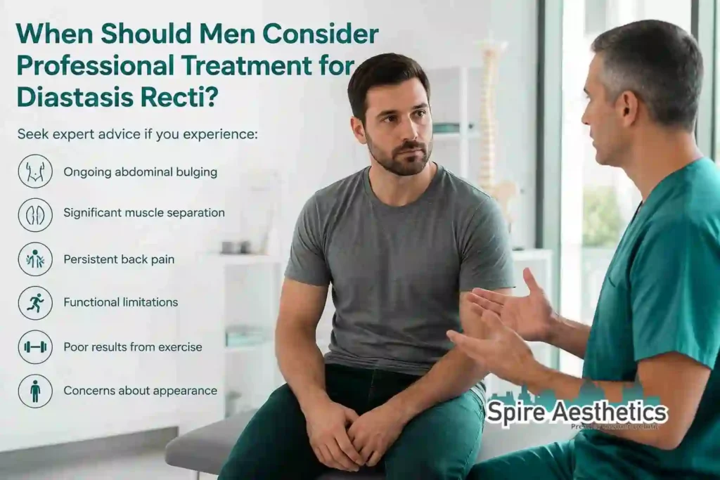 When Should Men Consider Professional Treatment for Diastasis Recti Hadleigh?