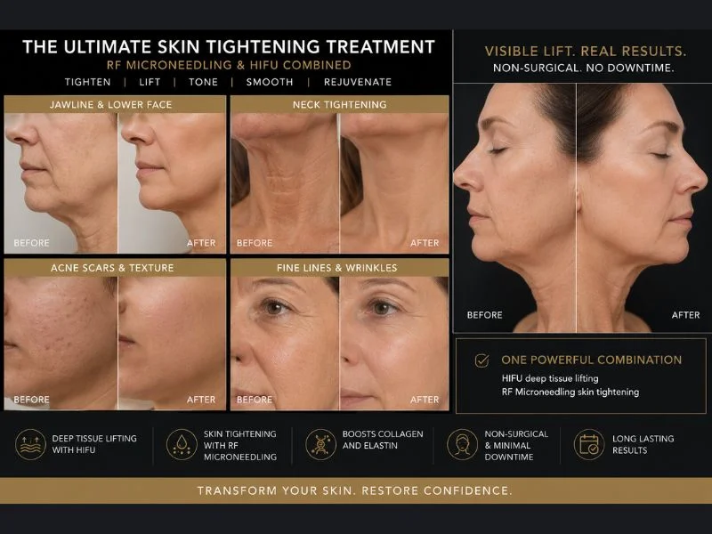 Results of combined treatment for the ultimate skin tightening treatment Hadleigh