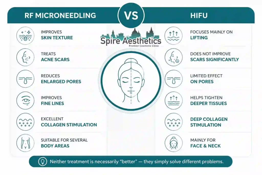 RF Microneedling vs HIFU: Which Treatment Gives Better Results Hadleigh?